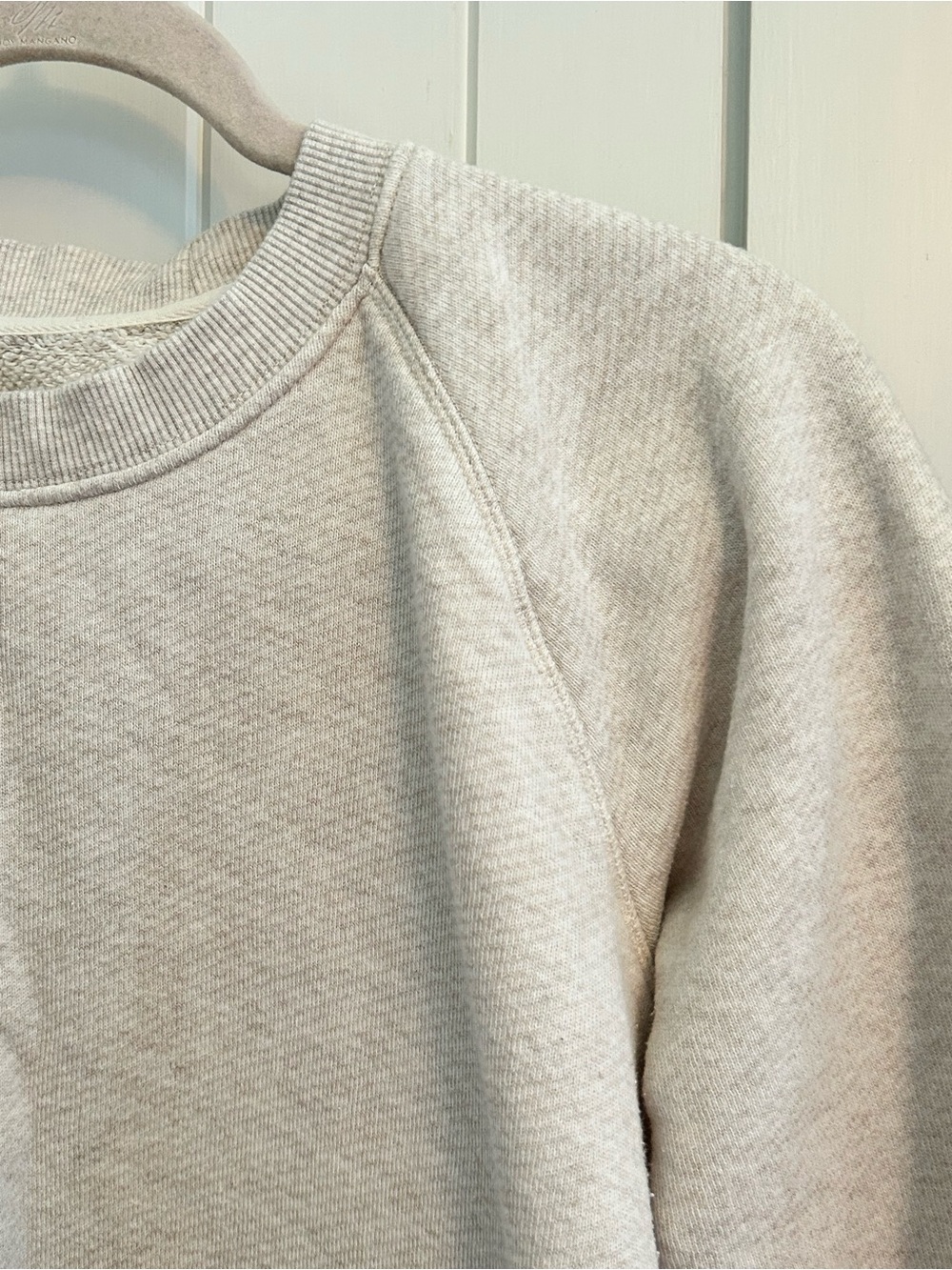 Jenni Kayne Heather Oatmeal Cream Crewneck Saturday Sweatshirt Medium - Picture 3 of 9